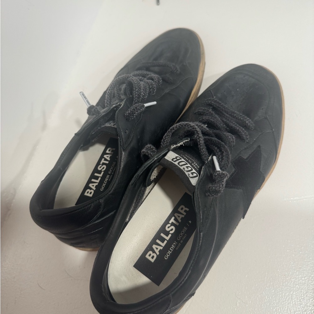 Black Golden Goose Men's Ballstar Sneakers - Picture 3 of 5